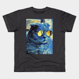 Starry Cat Kids T-Shirt